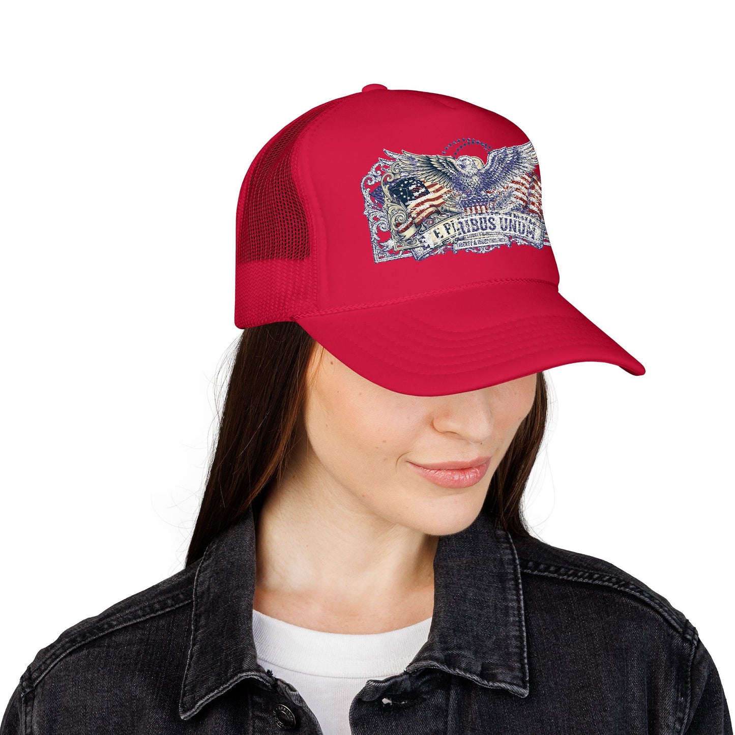 E Pluribus Unum Flag Foam Trucker Hat | Red White Blue OTTO Cap