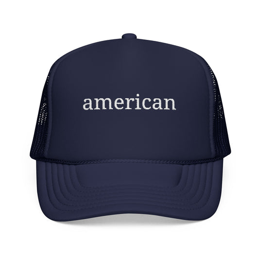 American Typography Foam Trucker Hat | Minimalist Unisex OTTO Cap