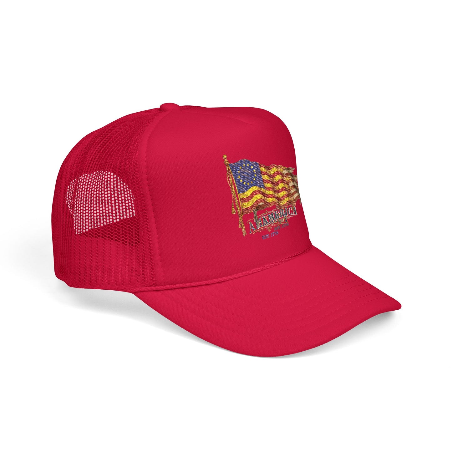 Distressed Founders Flag Foam Trucker Hat | America 250 OTTO Cap