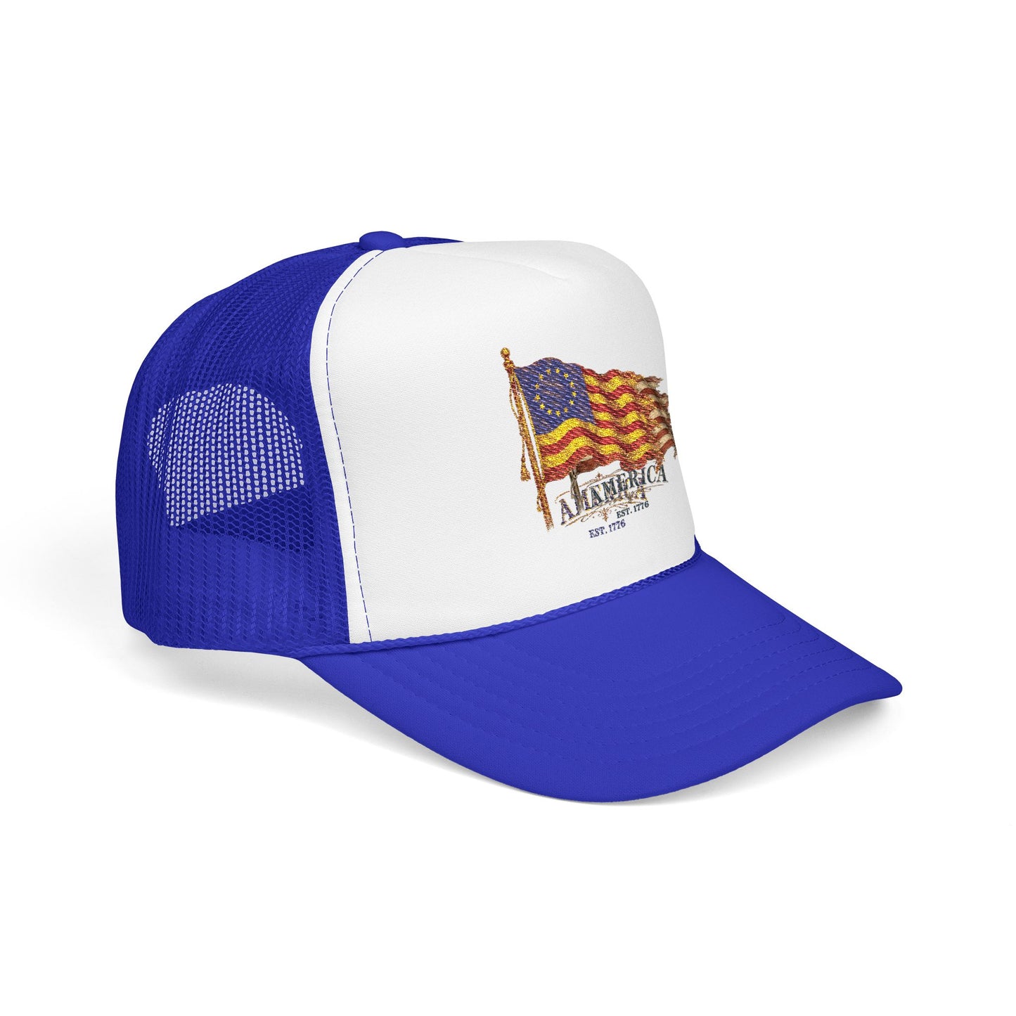 Distressed Founders Flag Foam Trucker Hat | America 250 OTTO Cap