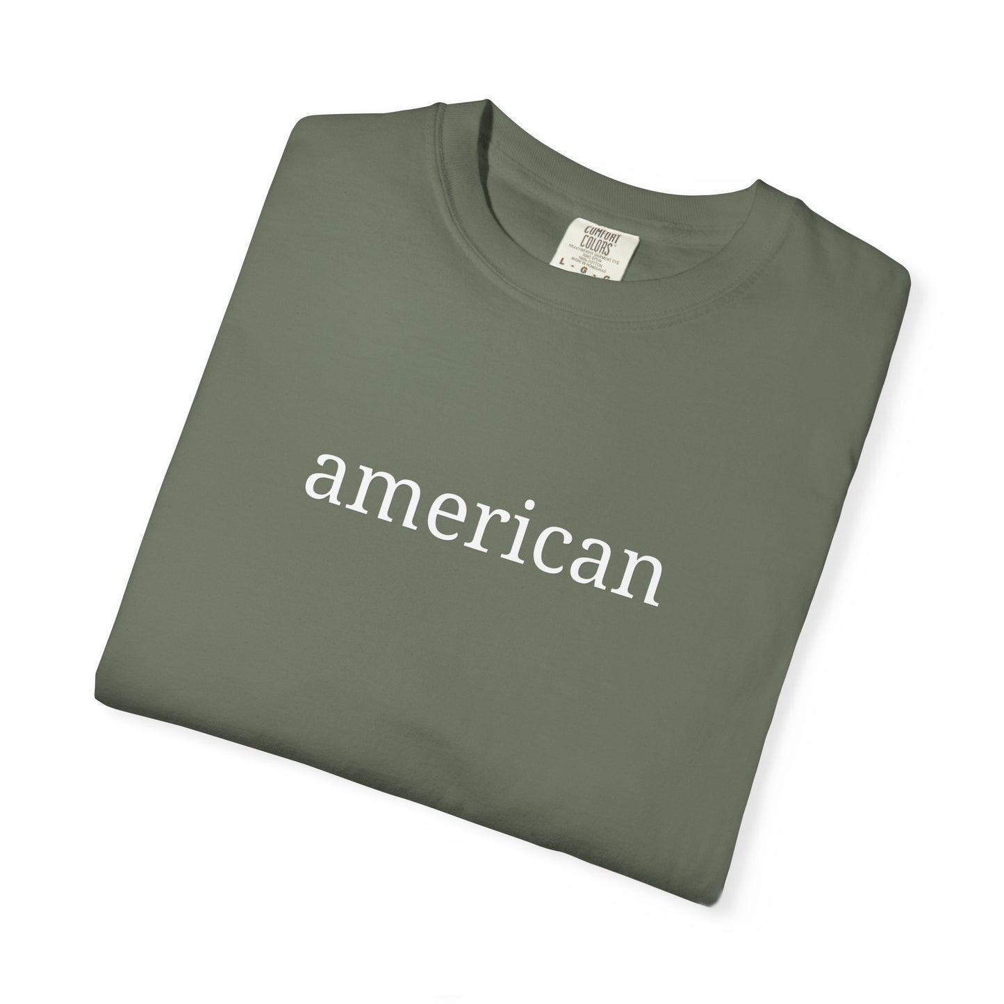 American Minimalist Comfort Colors Shirt | Patriotic Graphic Tee