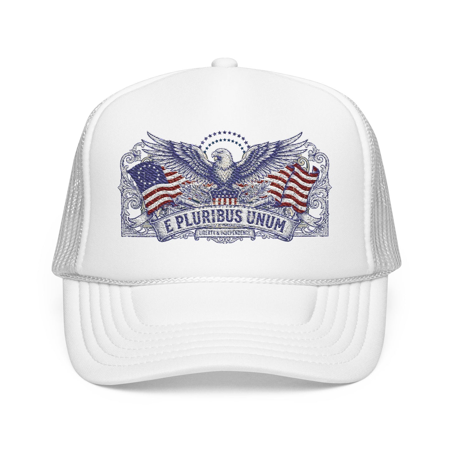 E Pluribus Unum Flag Foam Trucker Hat | Red White Blue OTTO Cap