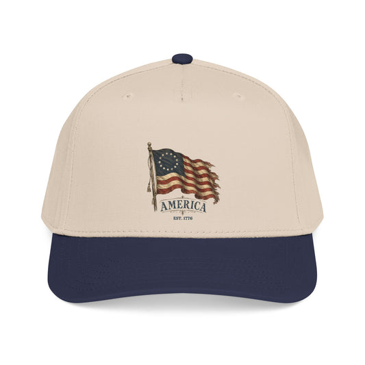 Distressed Founders Flag Dad Hat | America 250 Snapback OTTO Cap