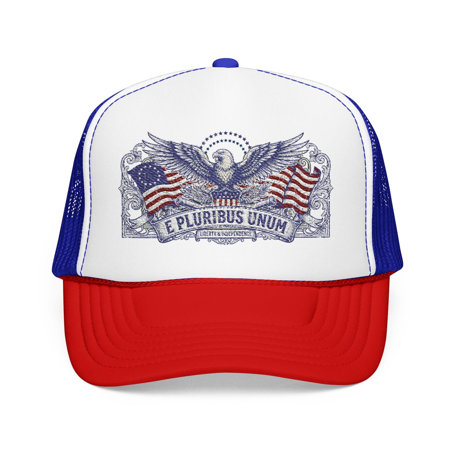 E Pluribus Unum Flag Foam Trucker Hat | Red White Blue OTTO Cap