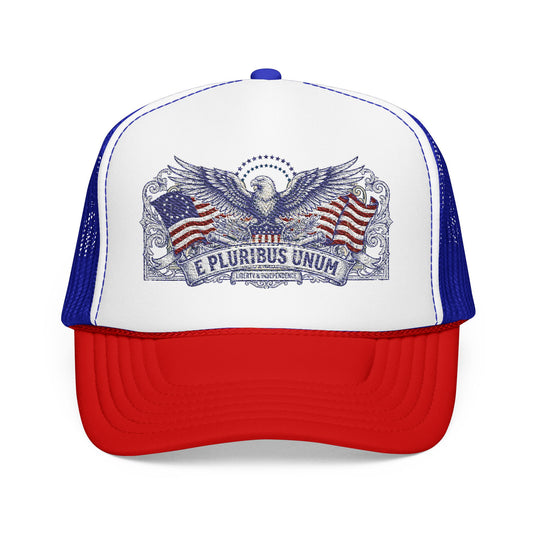 E Pluribus Unum Flag Foam Trucker Hat | Red White Blue OTTO Cap