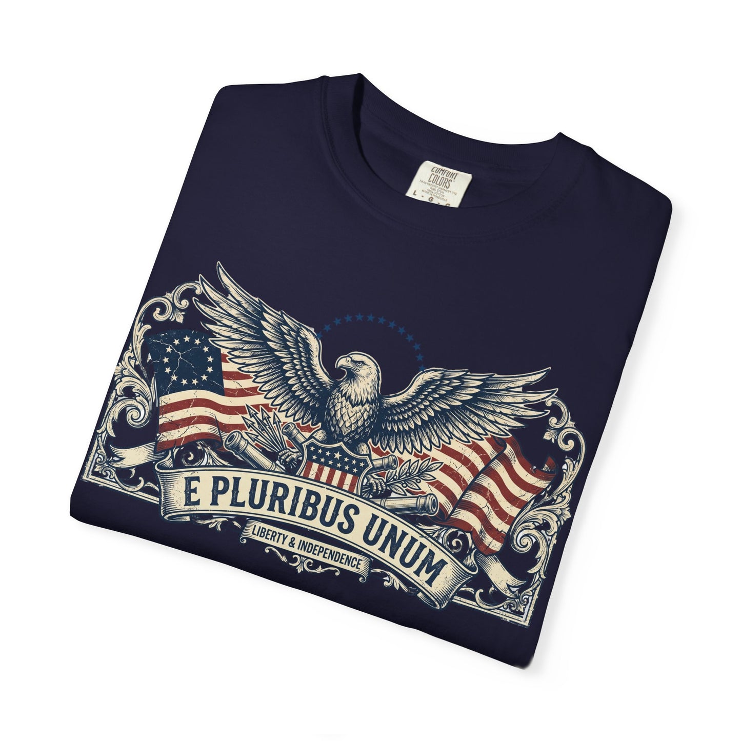 E Pluribus Unum Flag Red White Blue Tee | Comfort Colors Shirt