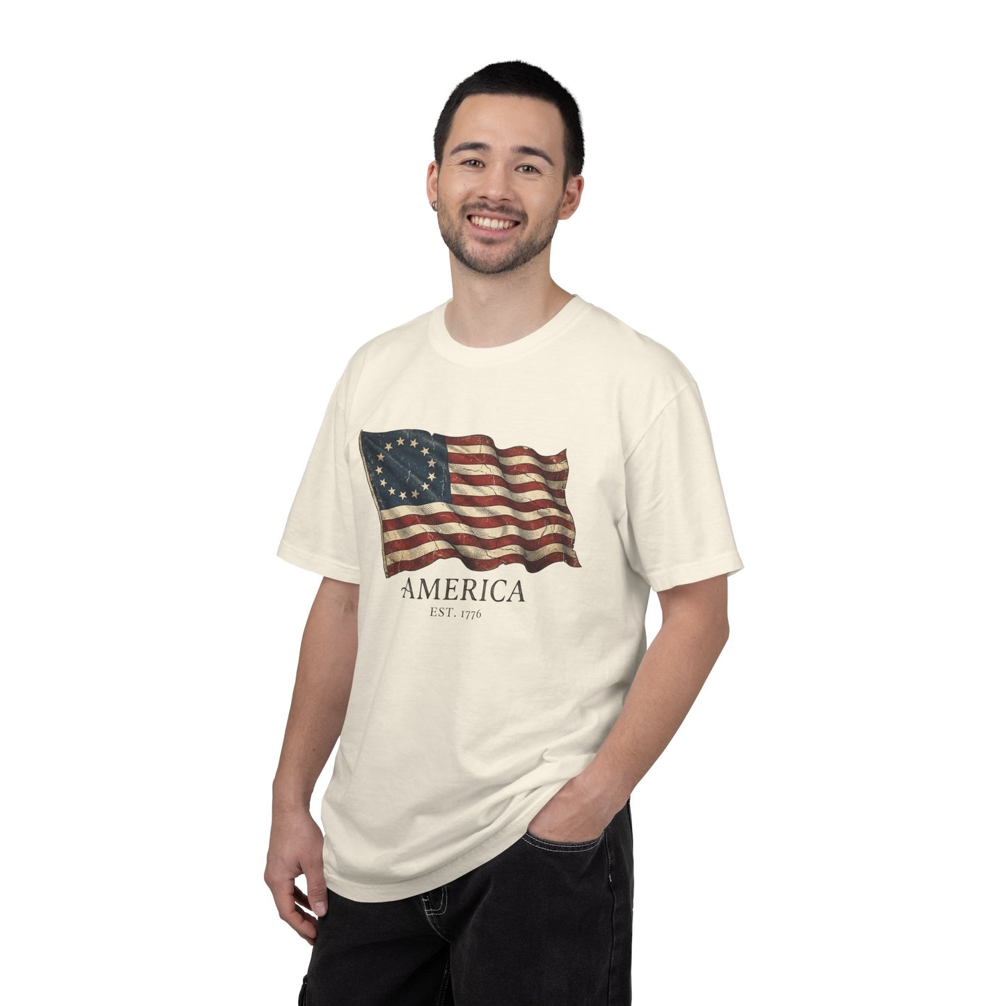 Founders Flag Comfort Colors Tank | America 250 Patriotic Tee