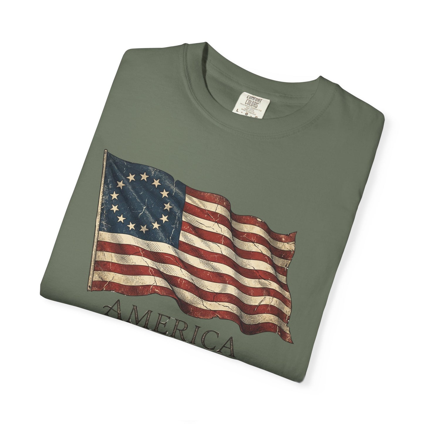 Founders Flag Comfort Colors Tank | America 250 Patriotic Tee