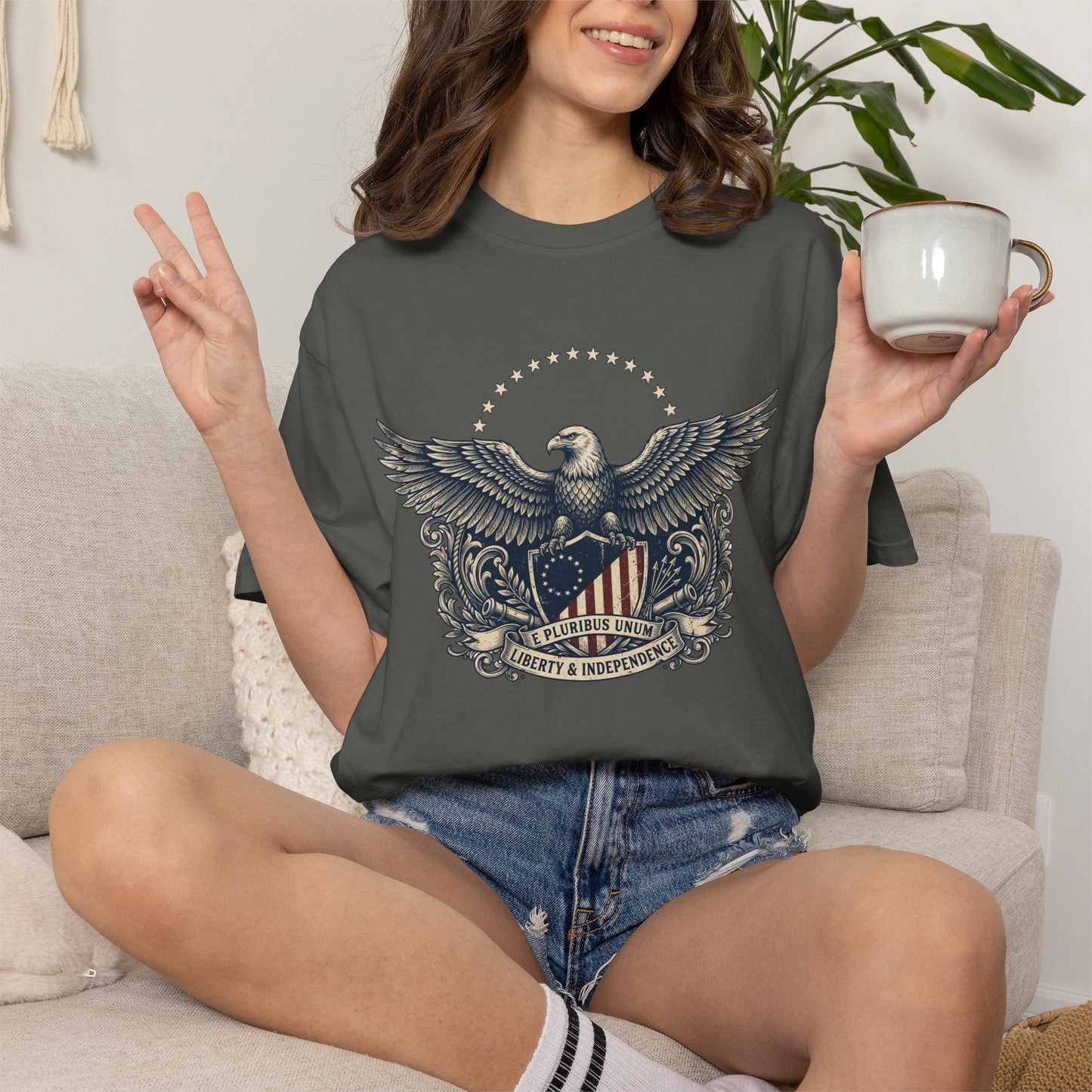 E Pluribus Unum Eagle Comfort Colors Shirt | America 250 Tee