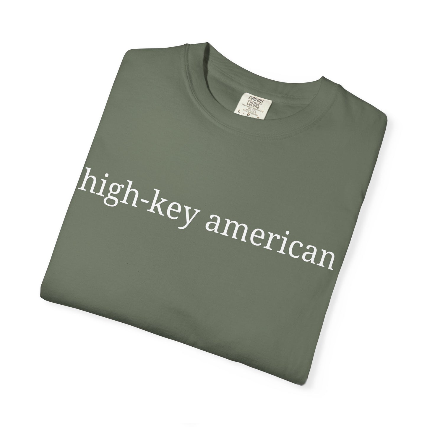 High-Key American Comfort Colors Shirt | Minimalist Patriotic Tee