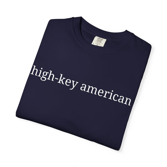 High-Key American Comfort Colors Shirt | Minimalist Patriotic Tee