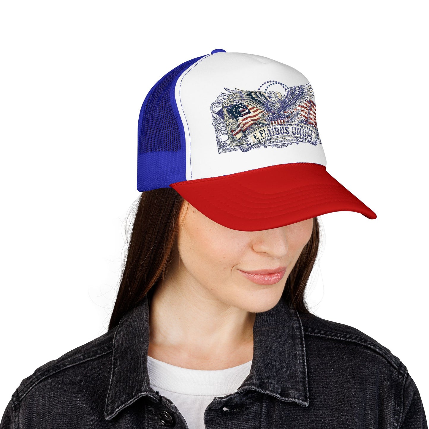 E Pluribus Unum Flag Foam Trucker Hat | Red White Blue OTTO Cap