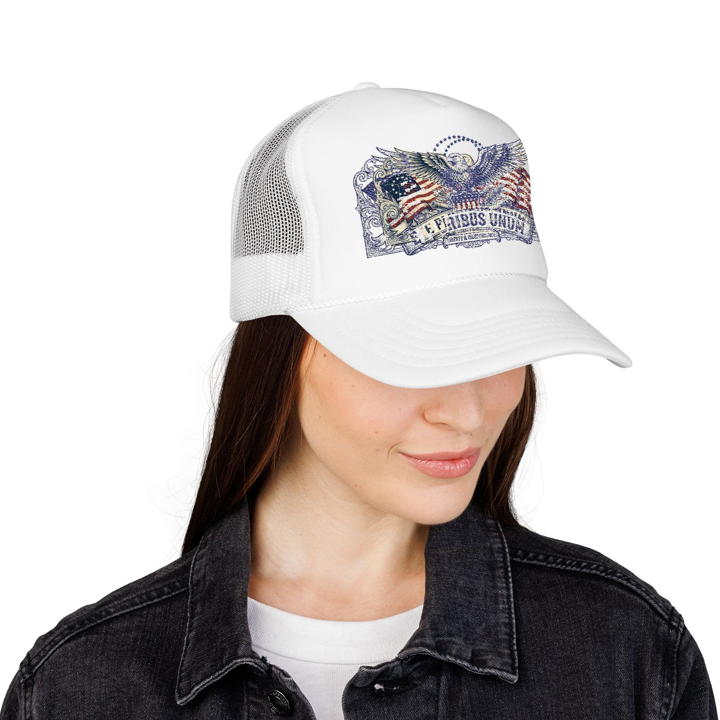 E Pluribus Unum Flag Foam Trucker Hat | Red White Blue OTTO Cap