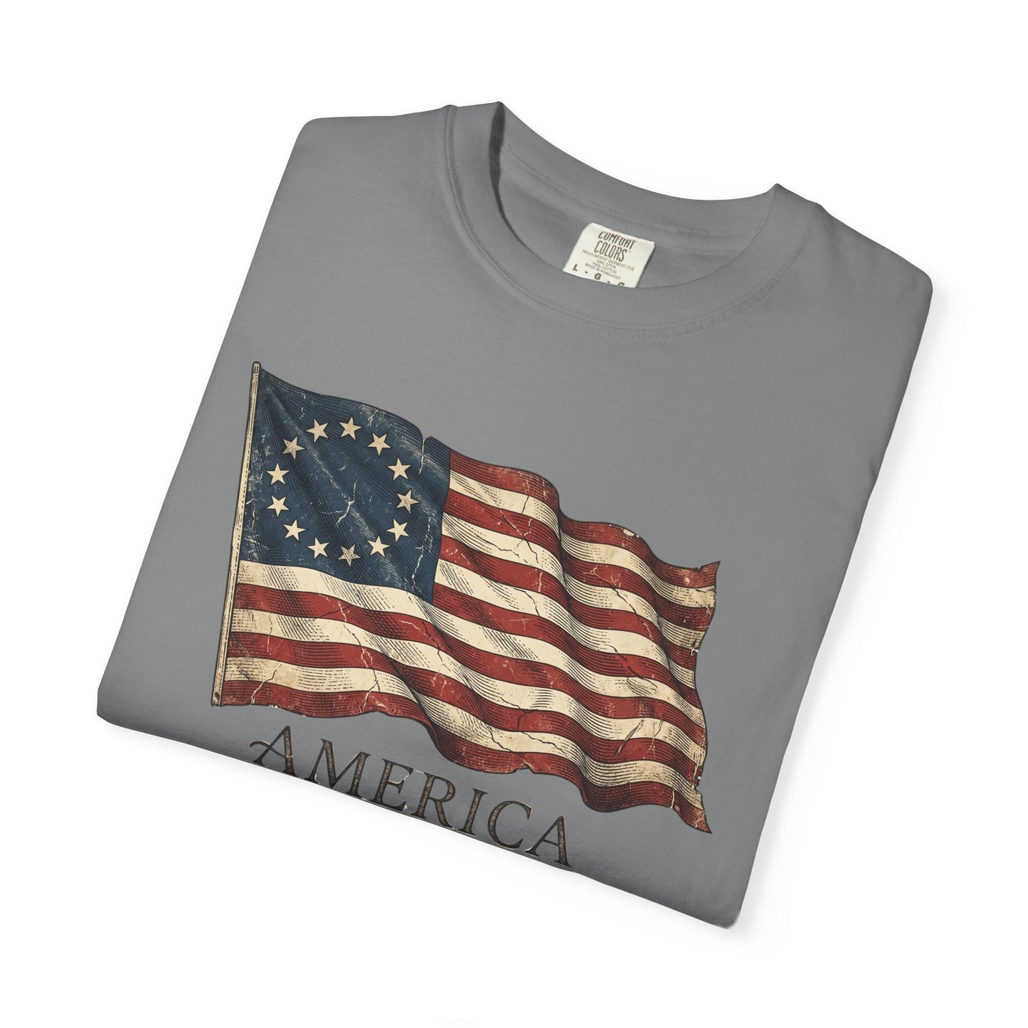 Founders Flag Comfort Colors Tank | America 250 Patriotic Tee