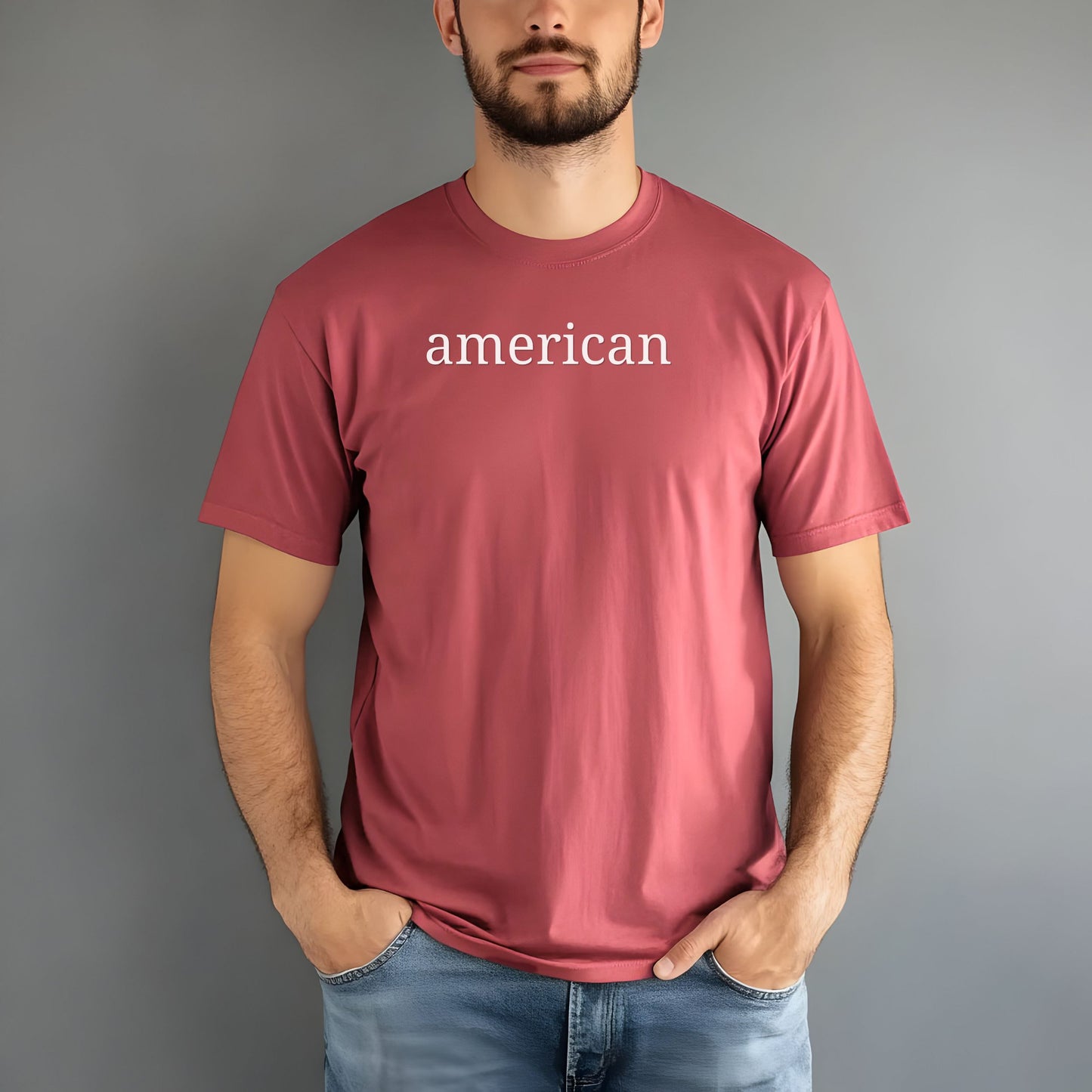 American Minimalist Comfort Colors Shirt | Patriotic Graphic Tee