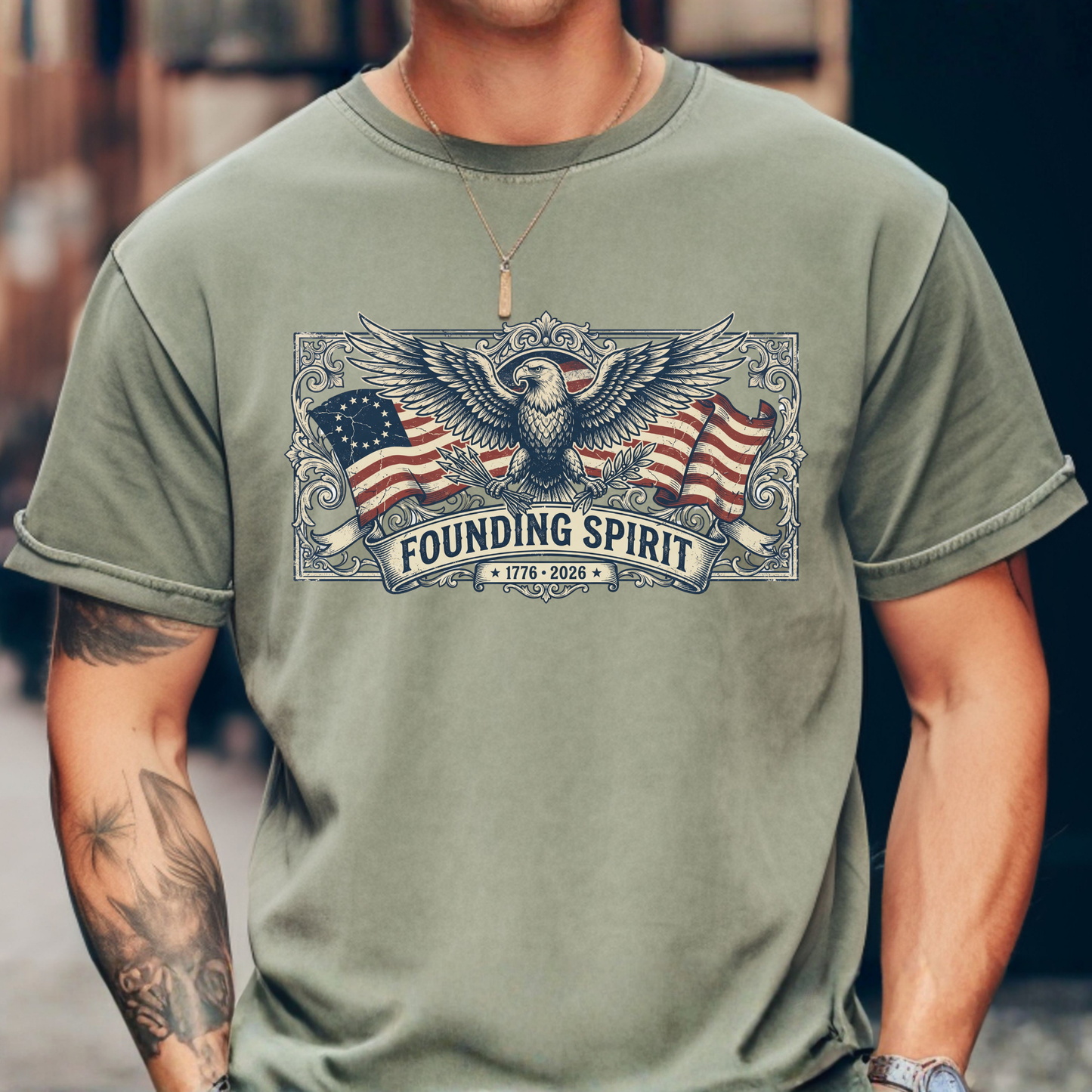 America 250 Founding Spirit Eagle Crest Shirt | Comfort Colors Tee