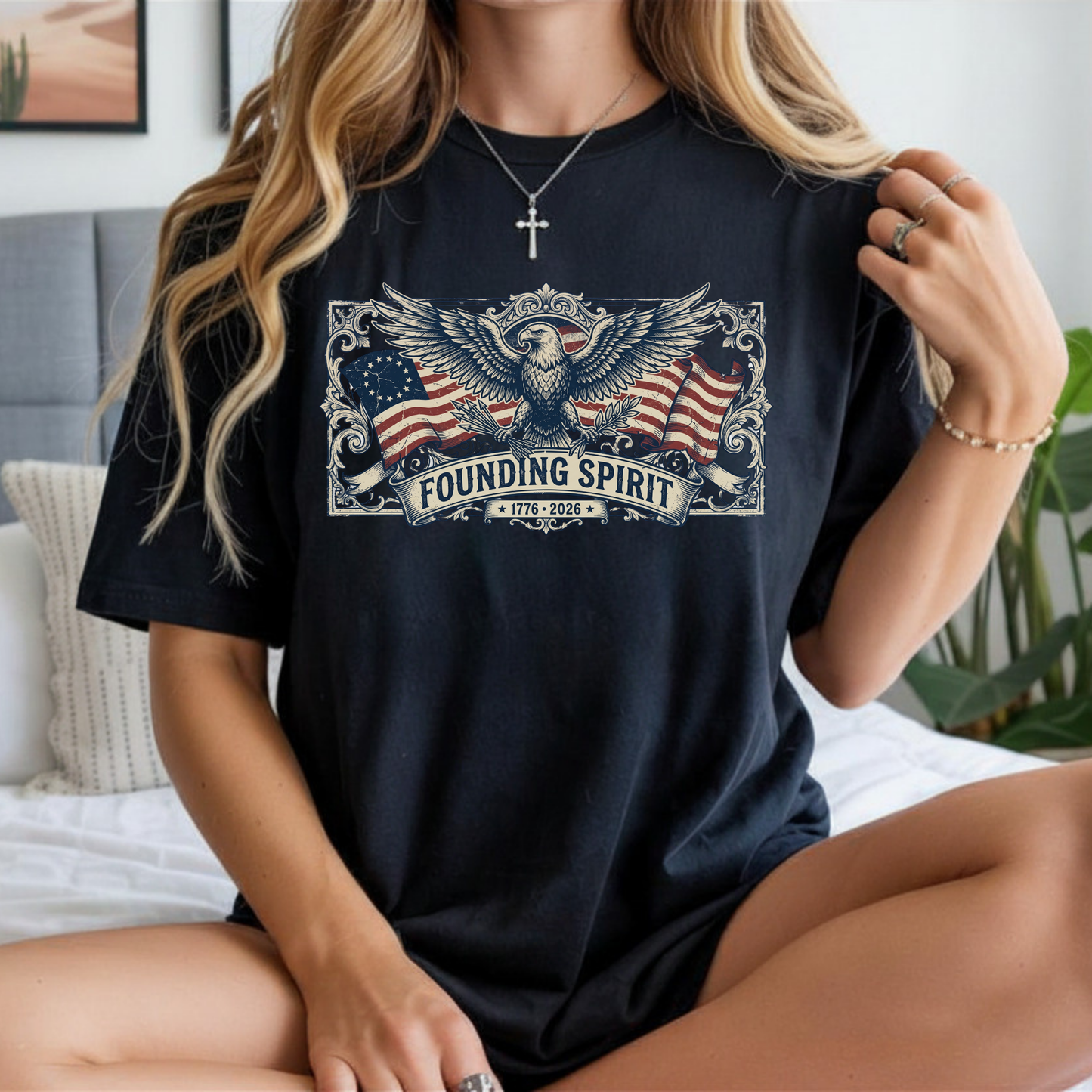 America 250 Founding Spirit Eagle Crest Shirt | Comfort Colors Tee