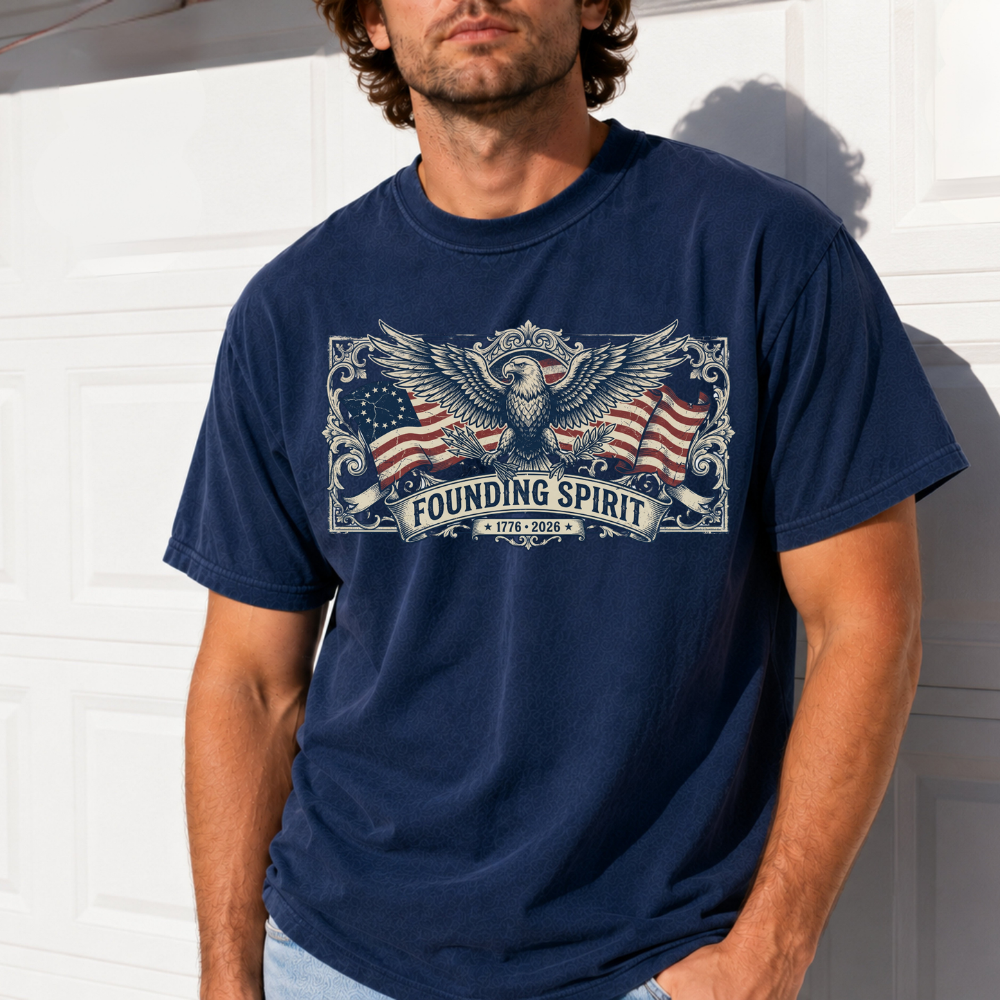 America 250 Founding Spirit Eagle Crest Shirt | Comfort Colors Tee