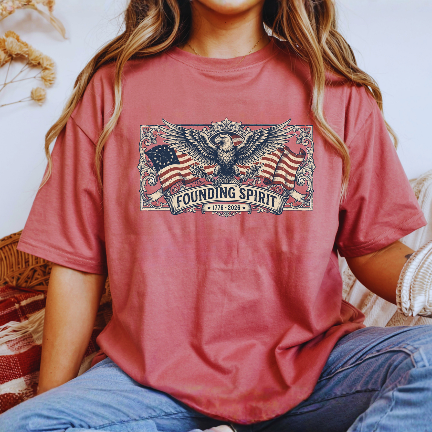 America 250 Founding Spirit Eagle Crest Shirt | Comfort Colors Tee