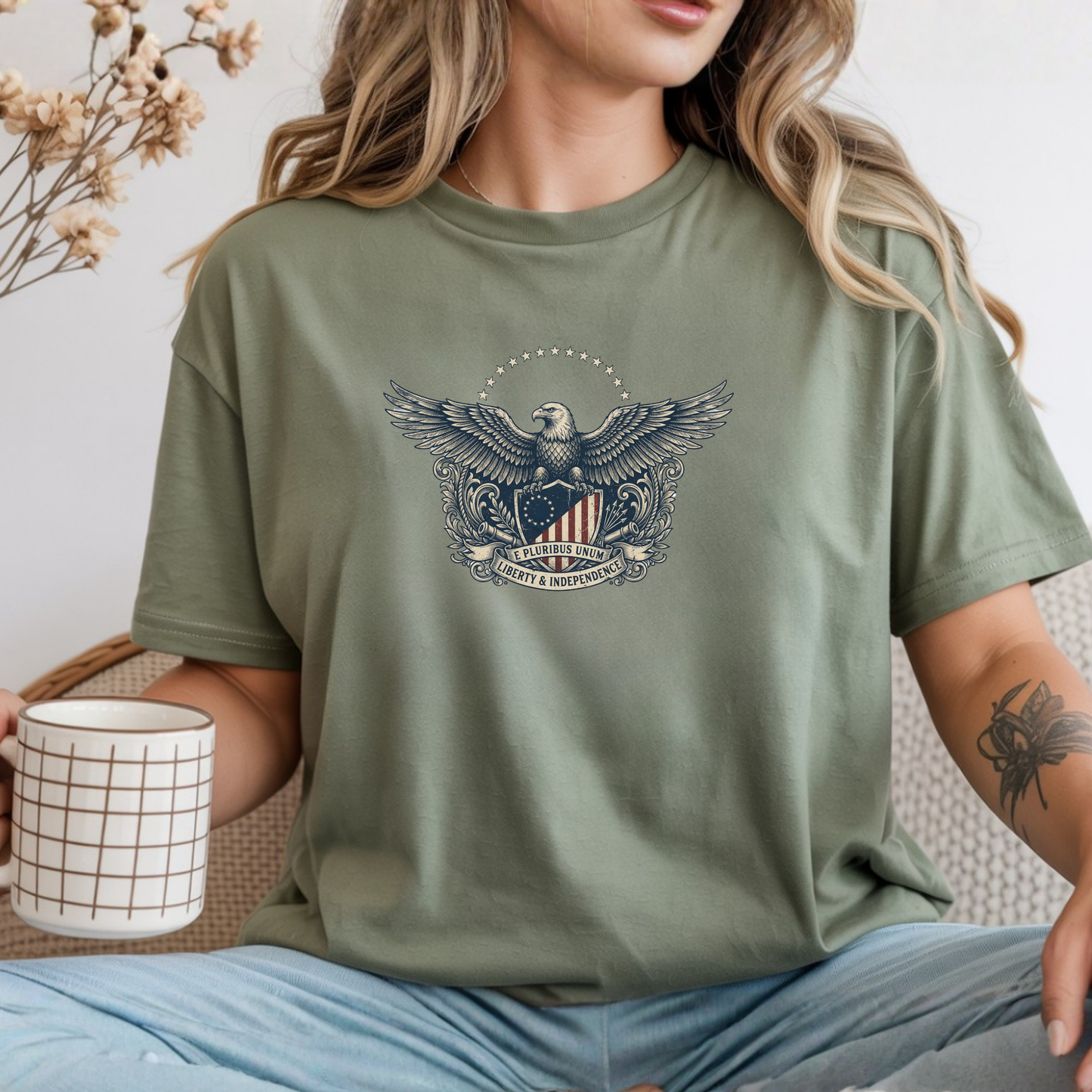 E Pluribus Unum Eagle Comfort Colors Shirt | America 250 Tee