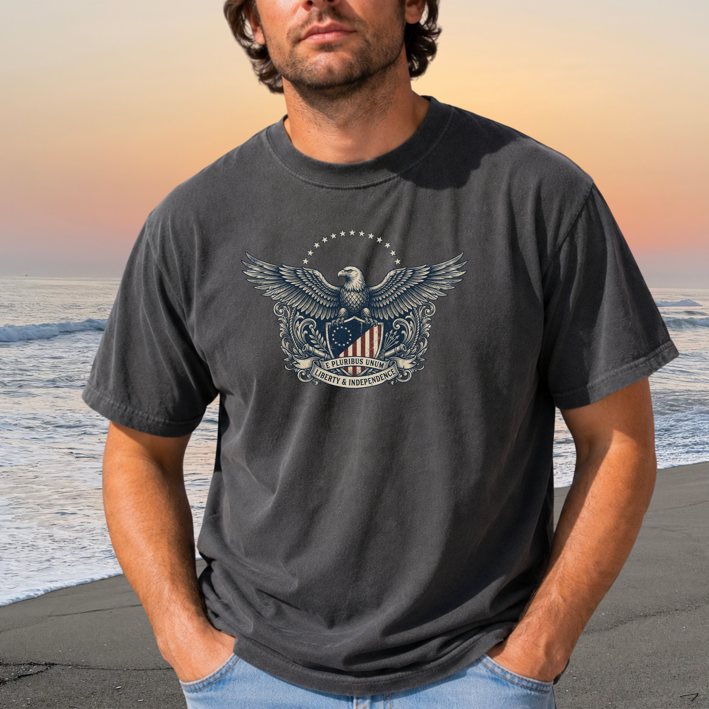E Pluribus Unum Eagle Comfort Colors Shirt | America 250 Tee