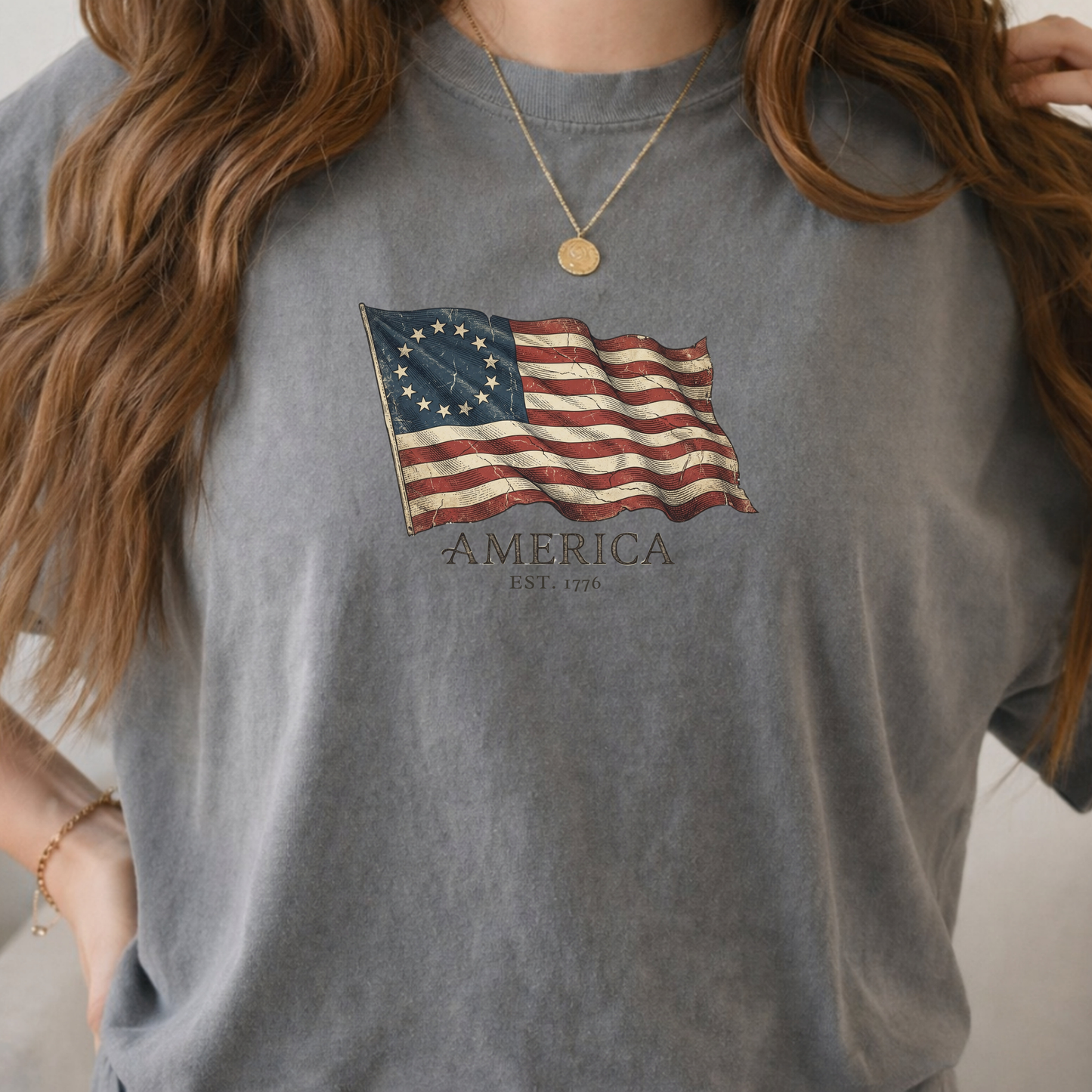 Founders Flag Comfort Colors Tank | America 250 Patriotic Tee