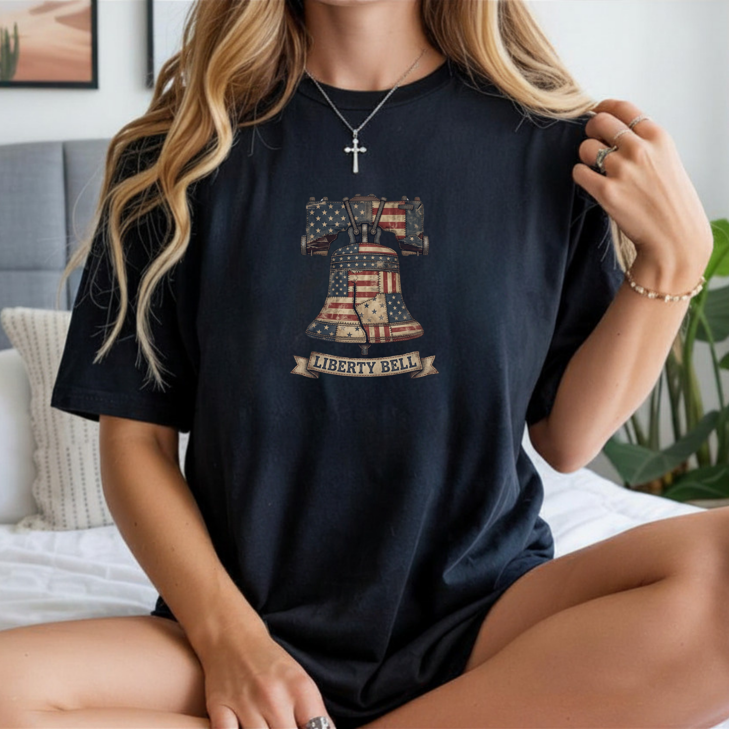 Liberty Bell Patchwork Quilt America 250 Tee | Comfort Colors Shirt