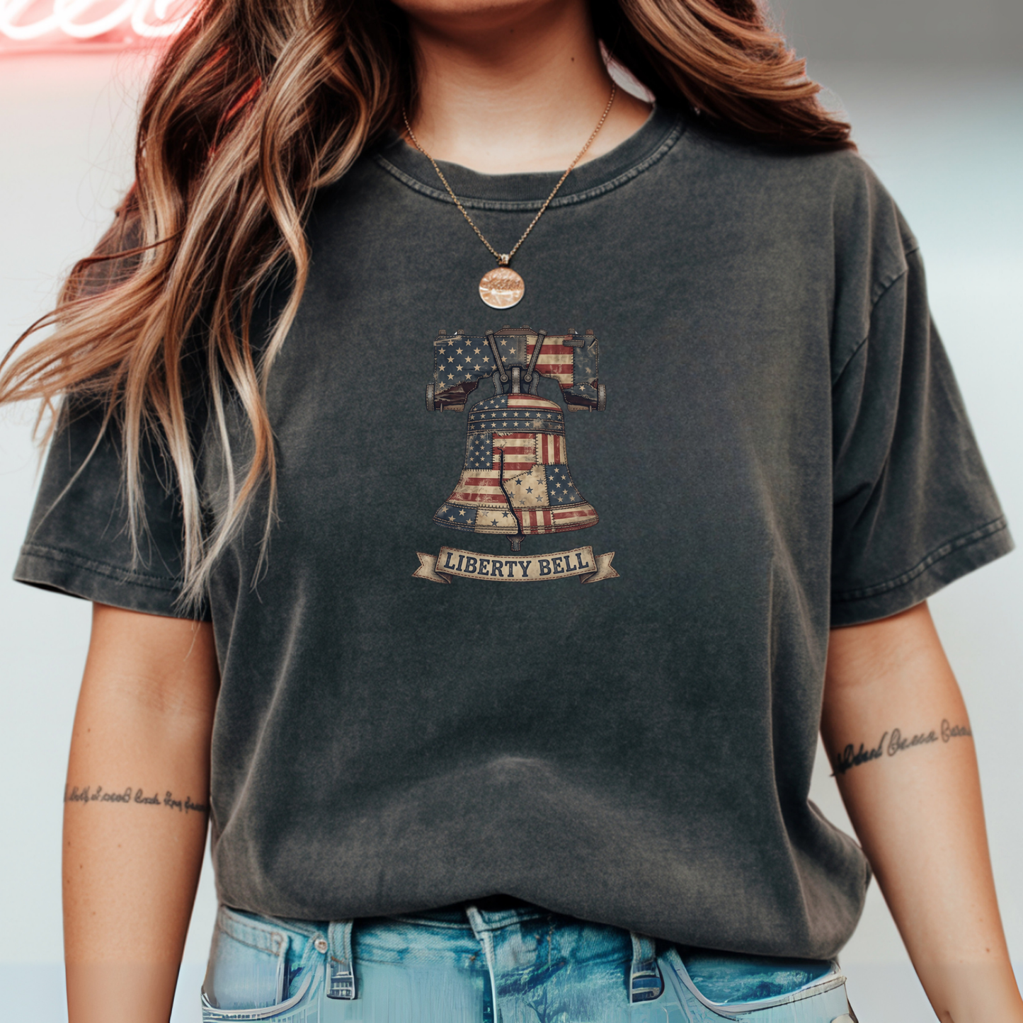 Liberty Bell Patchwork Quilt America 250 Tee | Comfort Colors Shirt