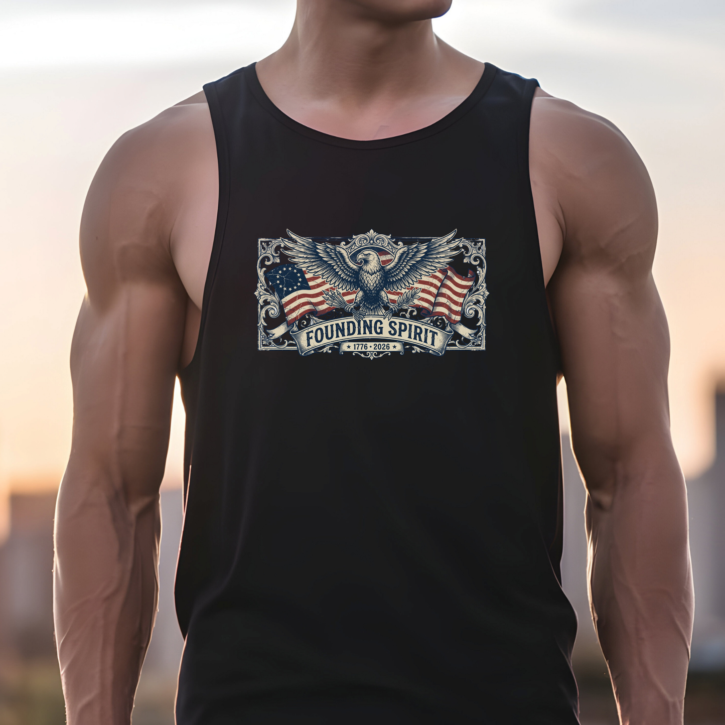America 250 Spirit Eagle Crest Tank Top | Unisex Bella+Canvas