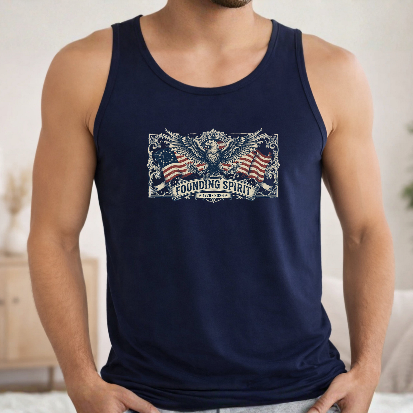 America 250 Spirit Eagle Crest Tank Top | Unisex Bella+Canvas
