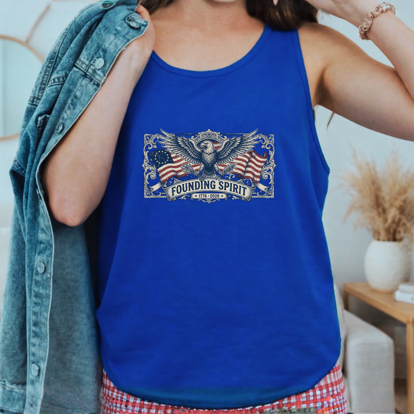 America 250 Spirit Eagle Crest Tank Top | Unisex Bella+Canvas