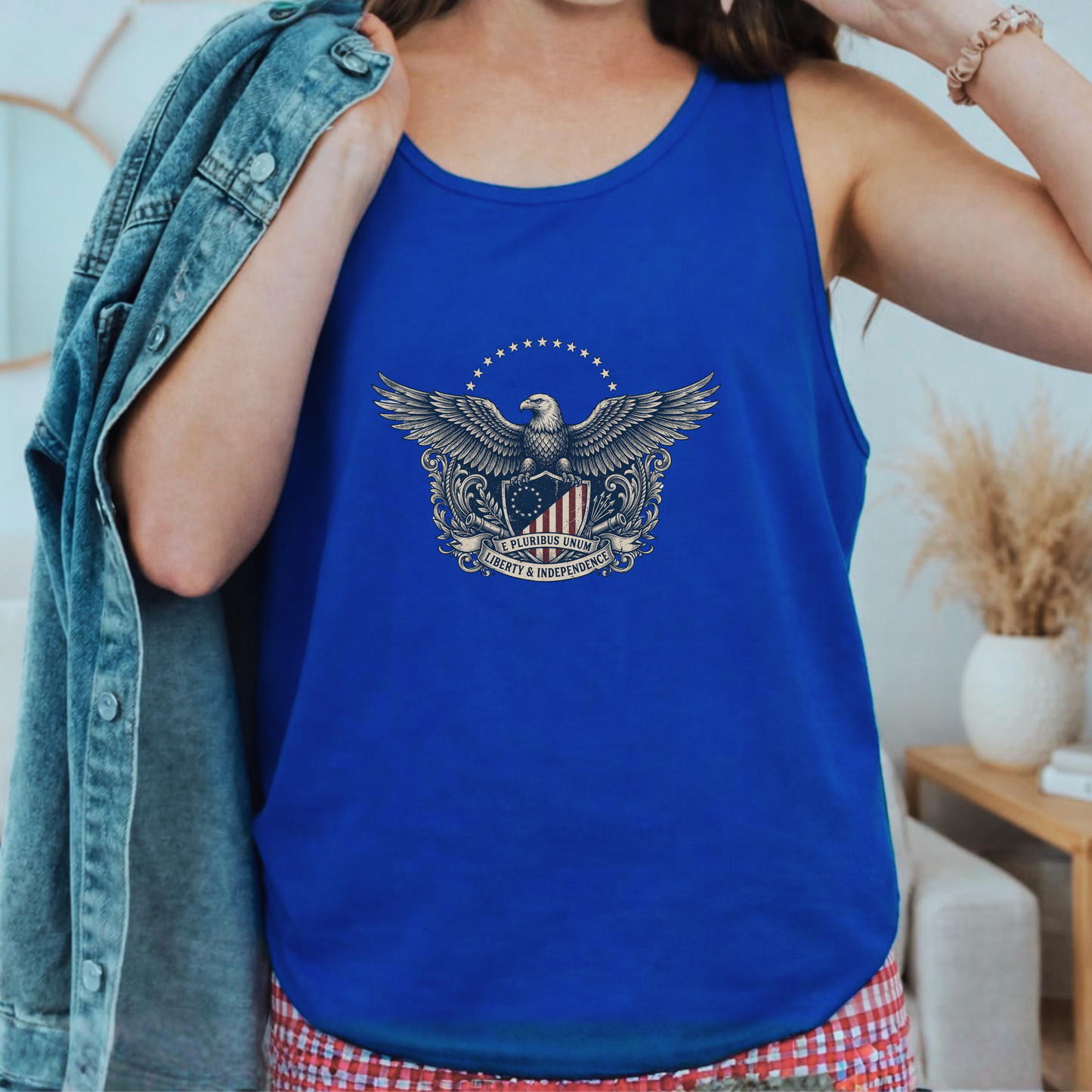 E Pluribus Unum Eagle America 250 Tank Top | Unisex Bella+Canvas