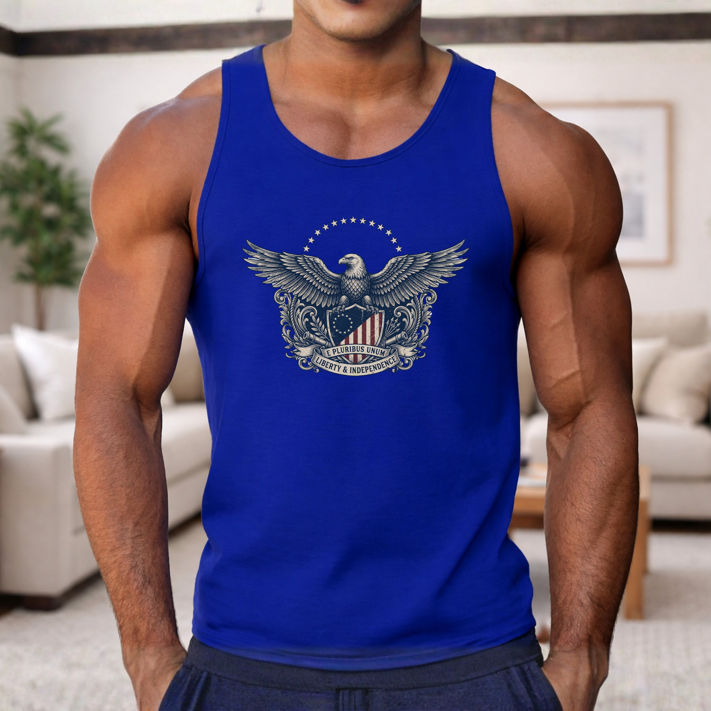 E Pluribus Unum Eagle America 250 Tank Top | Unisex Bella+Canvas