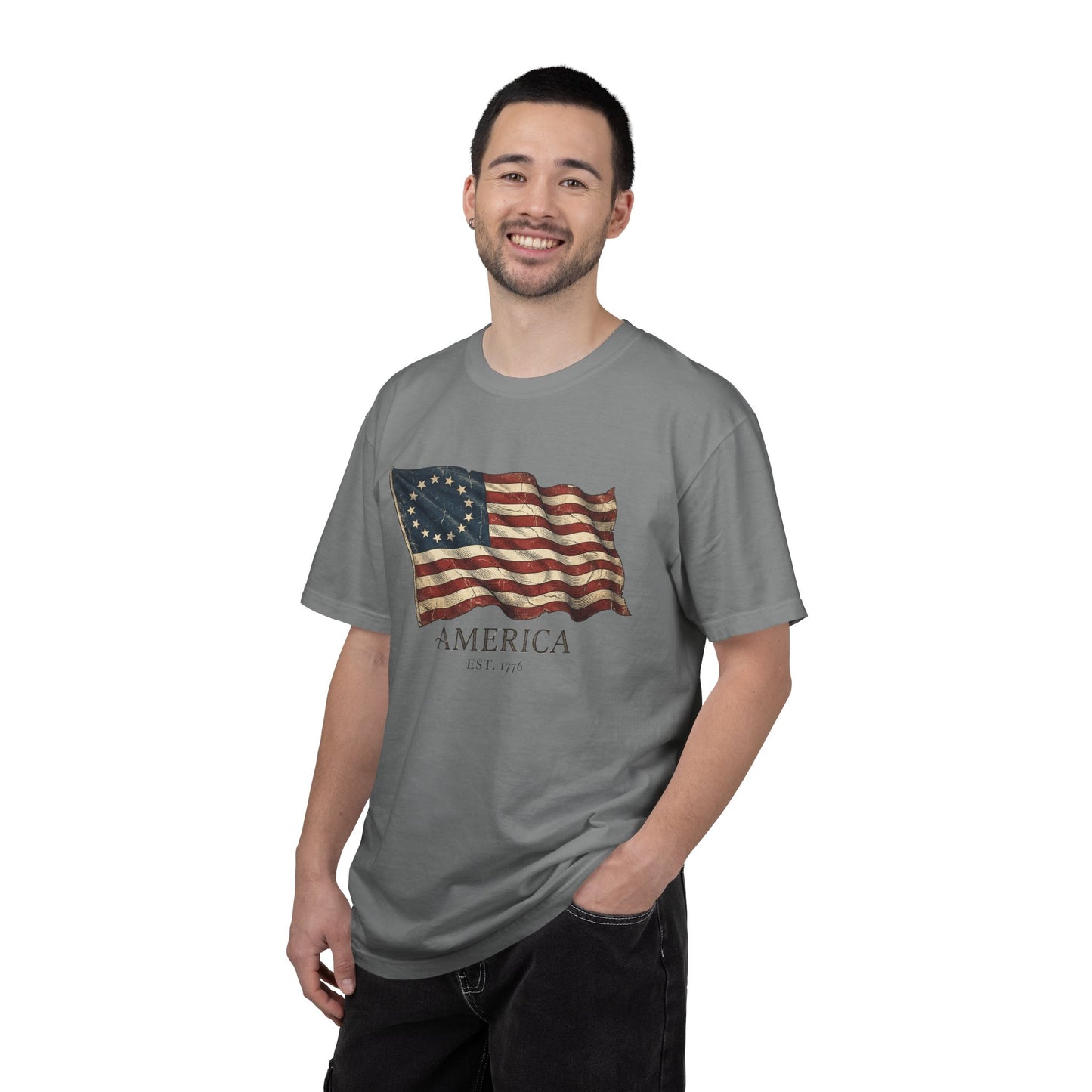 Founders Flag Comfort Colors Tank | America 250 Patriotic Tee