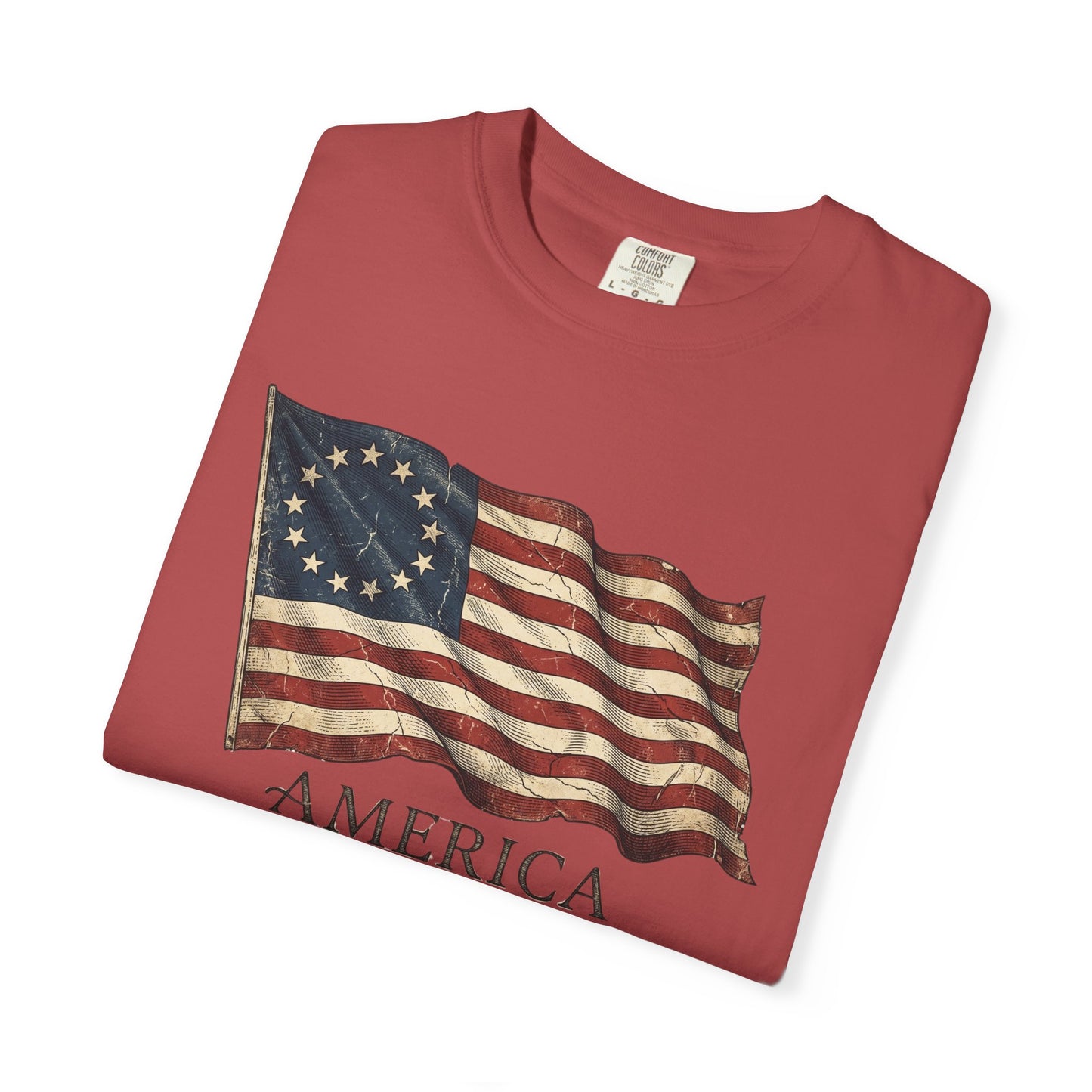 Founders Flag Comfort Colors Tank | America 250 Patriotic Tee