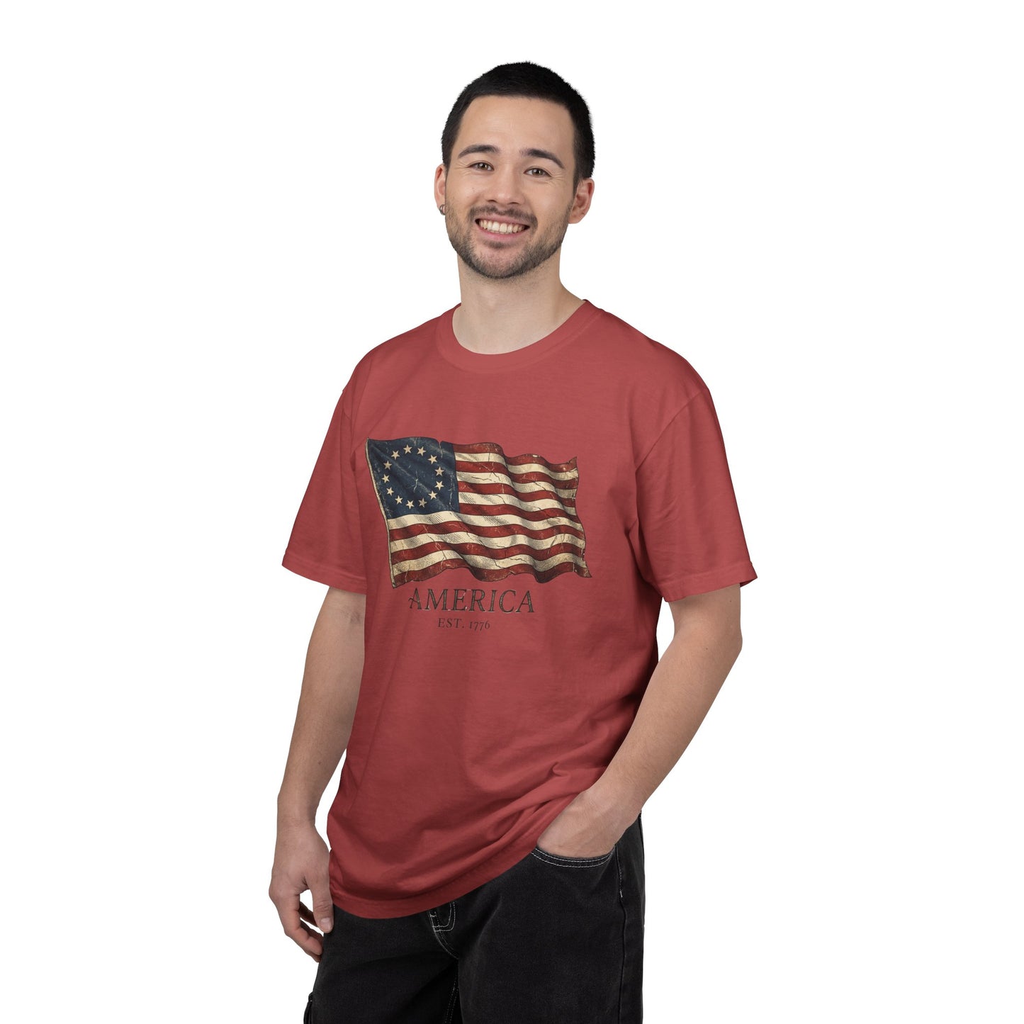 Founders Flag Comfort Colors Tank | America 250 Patriotic Tee