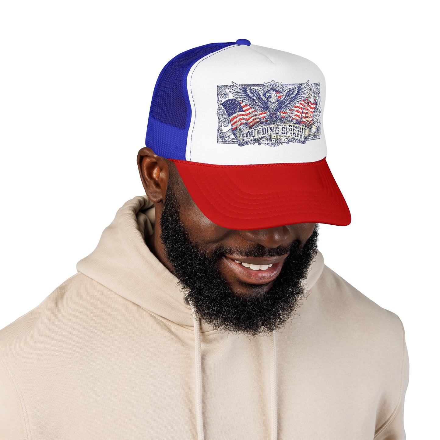 America 250 Eagle Crest Foam Trucker Hat | Unisex OTTO Cap