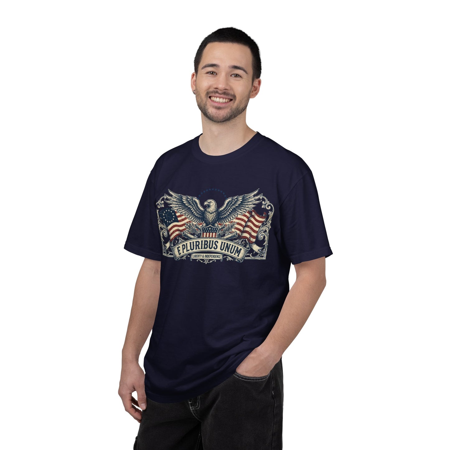 E Pluribus Unum Flag Red White Blue Tee | Comfort Colors Shirt