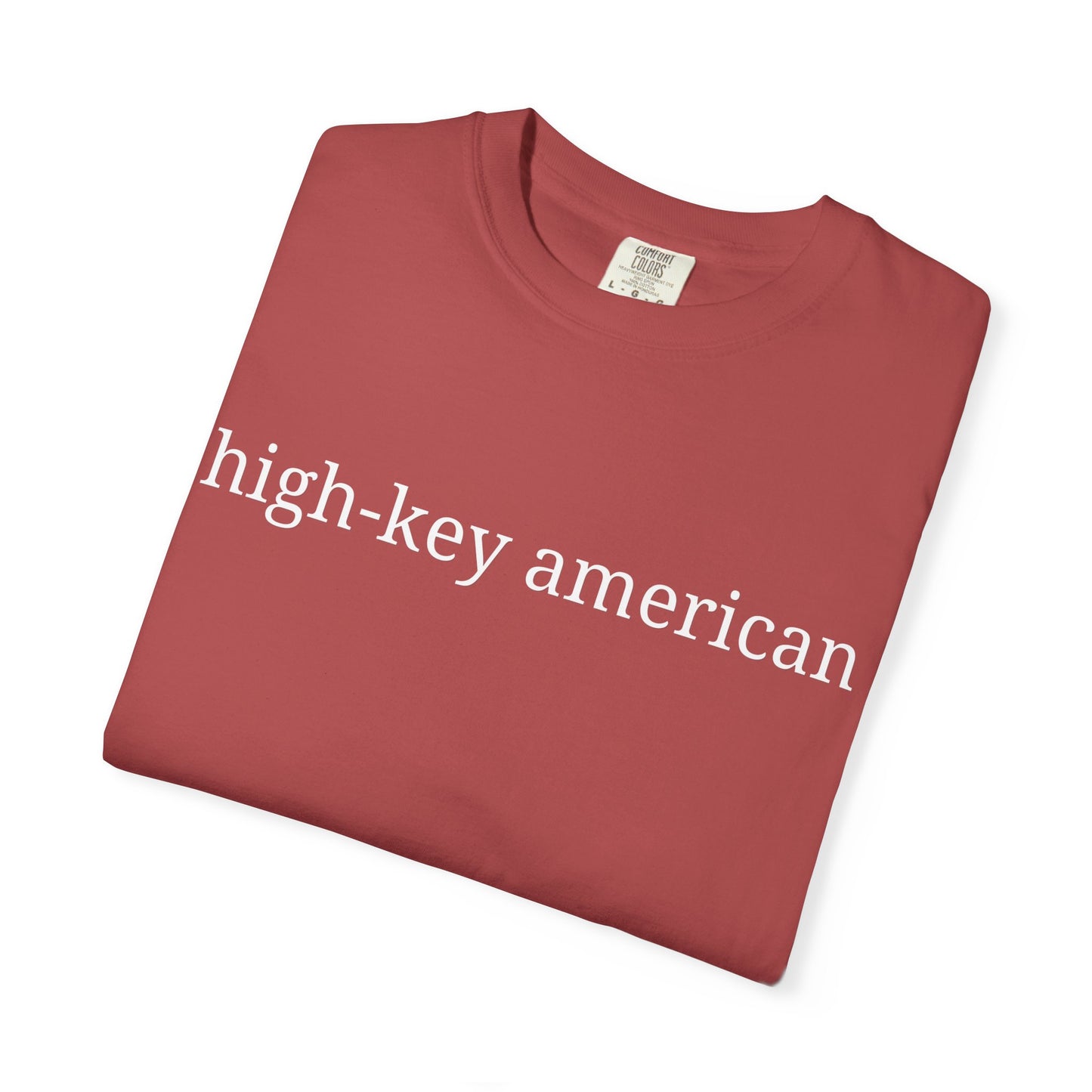 High-Key American Comfort Colors Shirt | Minimalist Patriotic Tee