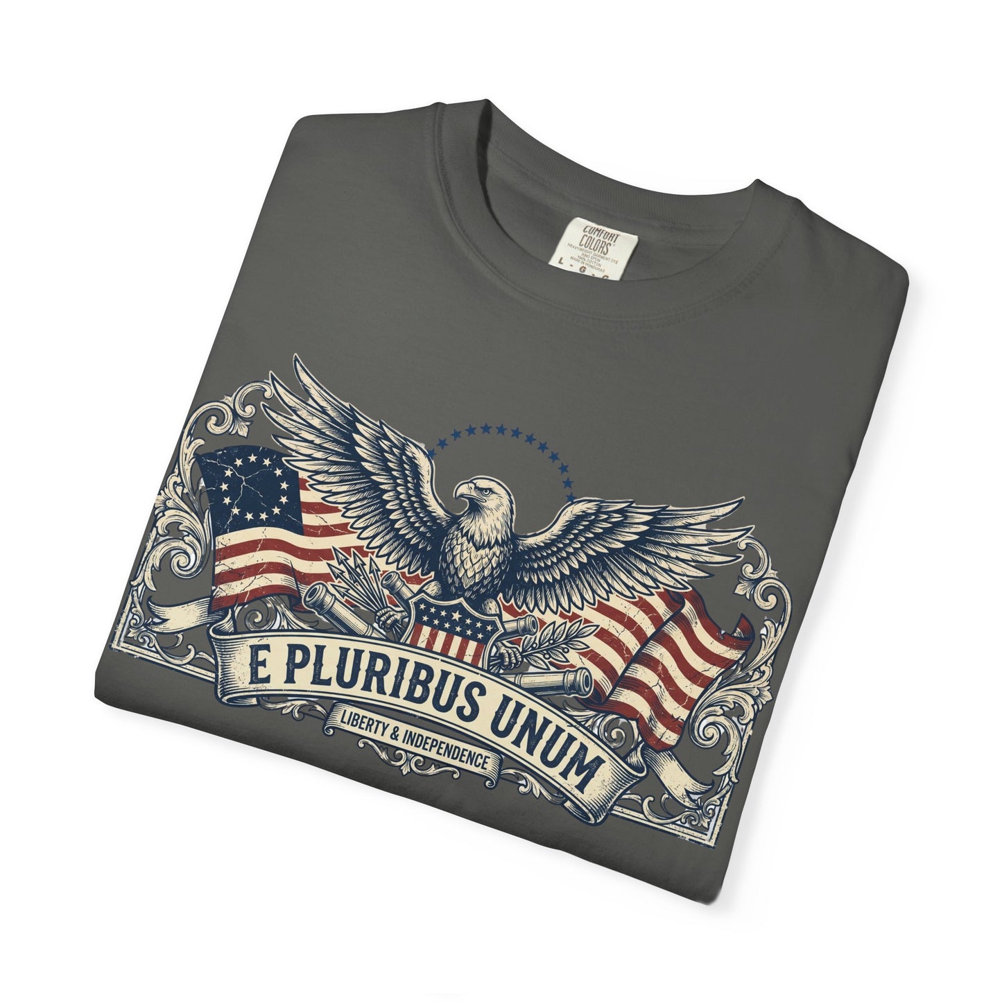 E Pluribus Unum Flag Red White Blue Tee | Comfort Colors Shirt